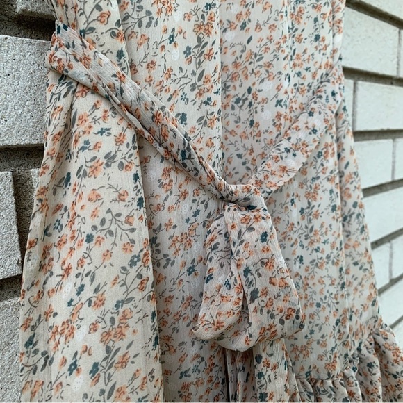 Anthropologie The East Order Cosette Floral Belted Ruffle Mini Dress - Picture 6 of 14
